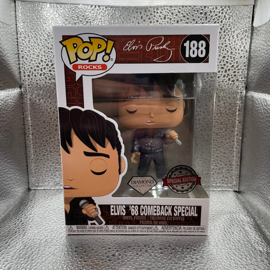 Elvis Presley 68 Comeback Special Diamond Glitter Funko Pop! Vinyl FRENLY BRICKS - Open 7 Days