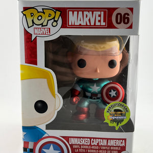 Funko POP! Marvel - Unmasked Captain America #06 - 2014 Exclusive FRENLY BRICKS - Open 7 Days