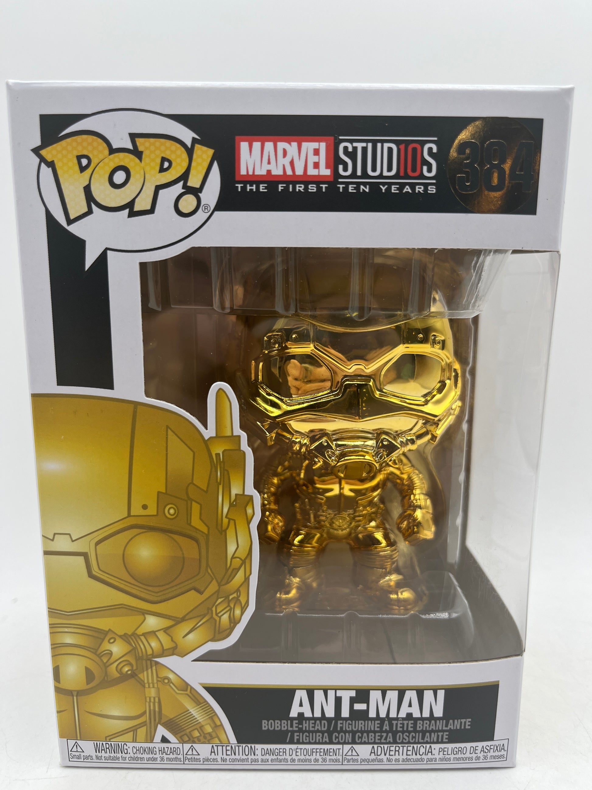 Funko Pop Marvel Studios The First 10 Years 384 Gold Ant-Man Vinyl Figure image 1