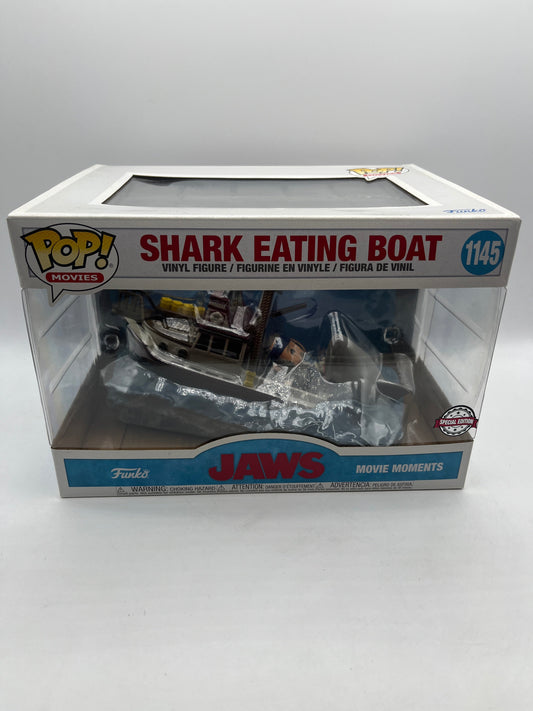 Funko Pop! Movie Moments: Jaws - Shark Eating Boat(Exclusive) #1145 FRENLY BRICKS - Open 7 Days