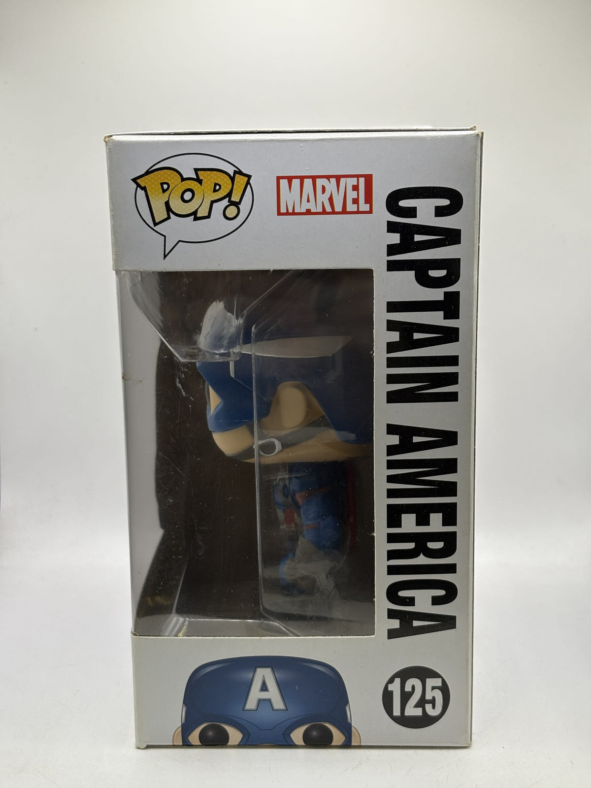 Funko POP! Marvel Captain America Civil War #125 Captain America Bobble-Head - Box DMG — right image 2