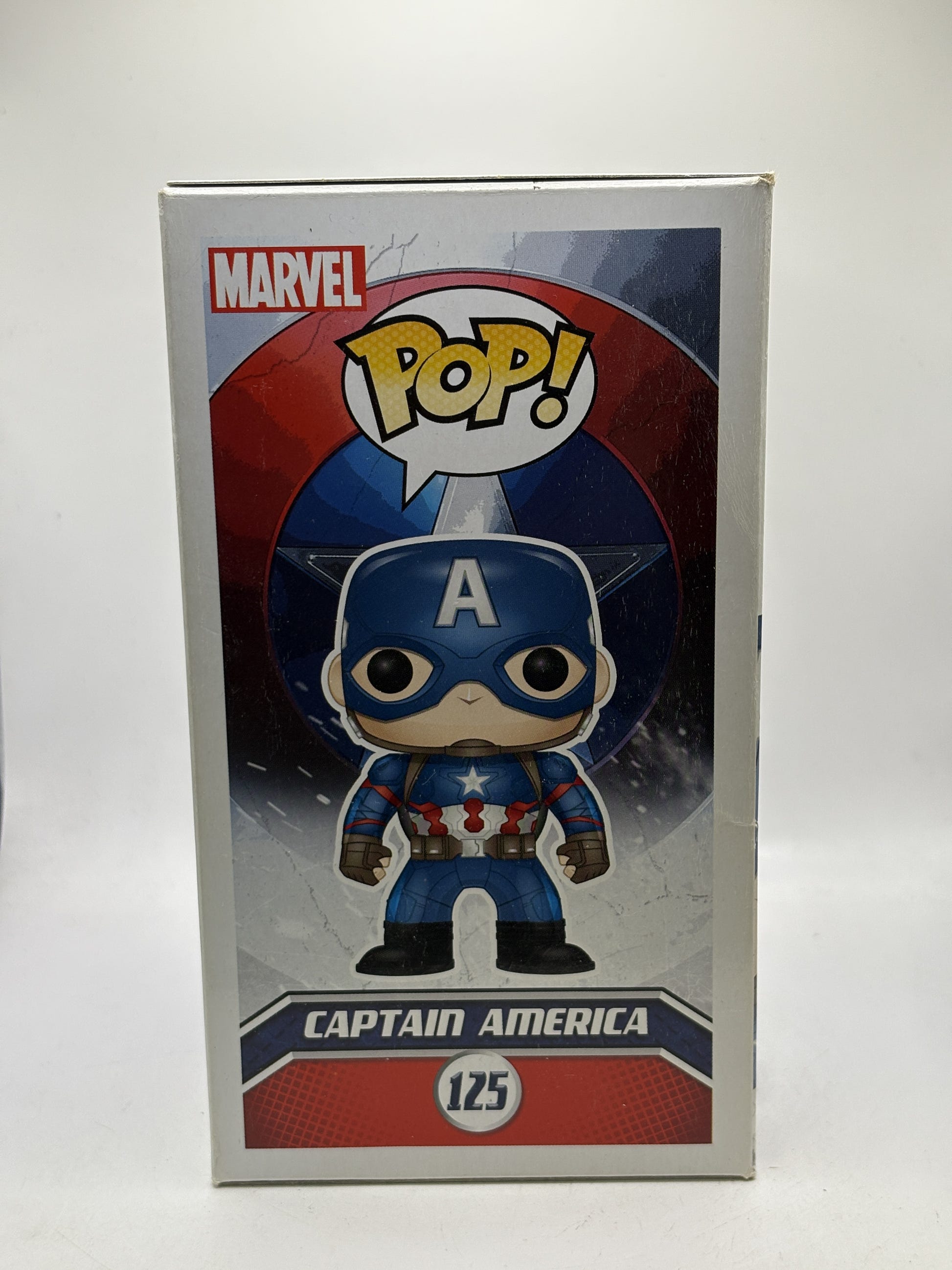 Funko POP! Marvel Captain America Civil War #125 Captain America Bobble-Head - Box DMG — left image 4