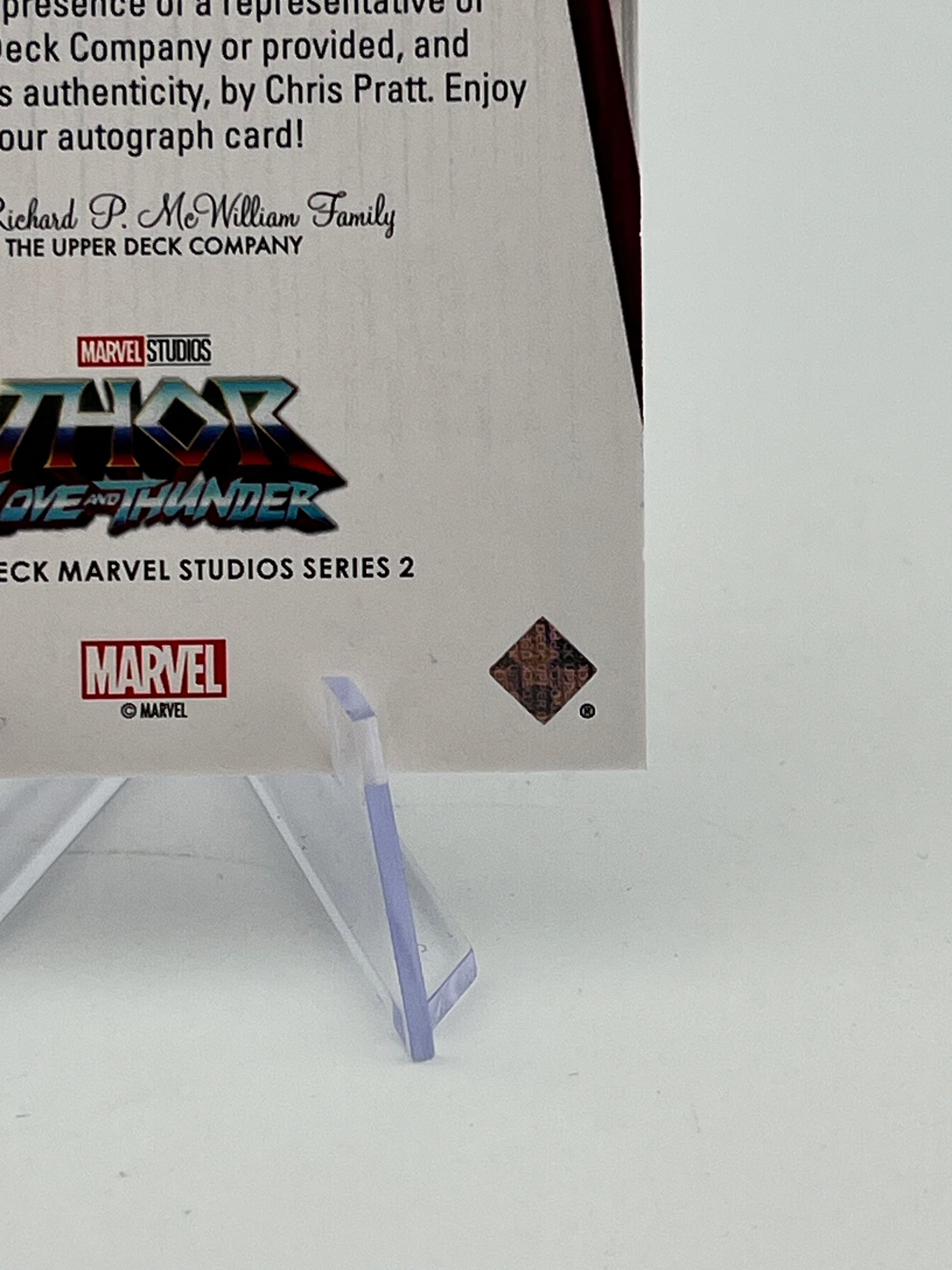 Upper Deck Marvel Studios Thor Love And Thunder - Signature Sensations -  Chris Pratt As Star-Lord Auto FRENLY BRICKS - Open 7 Days