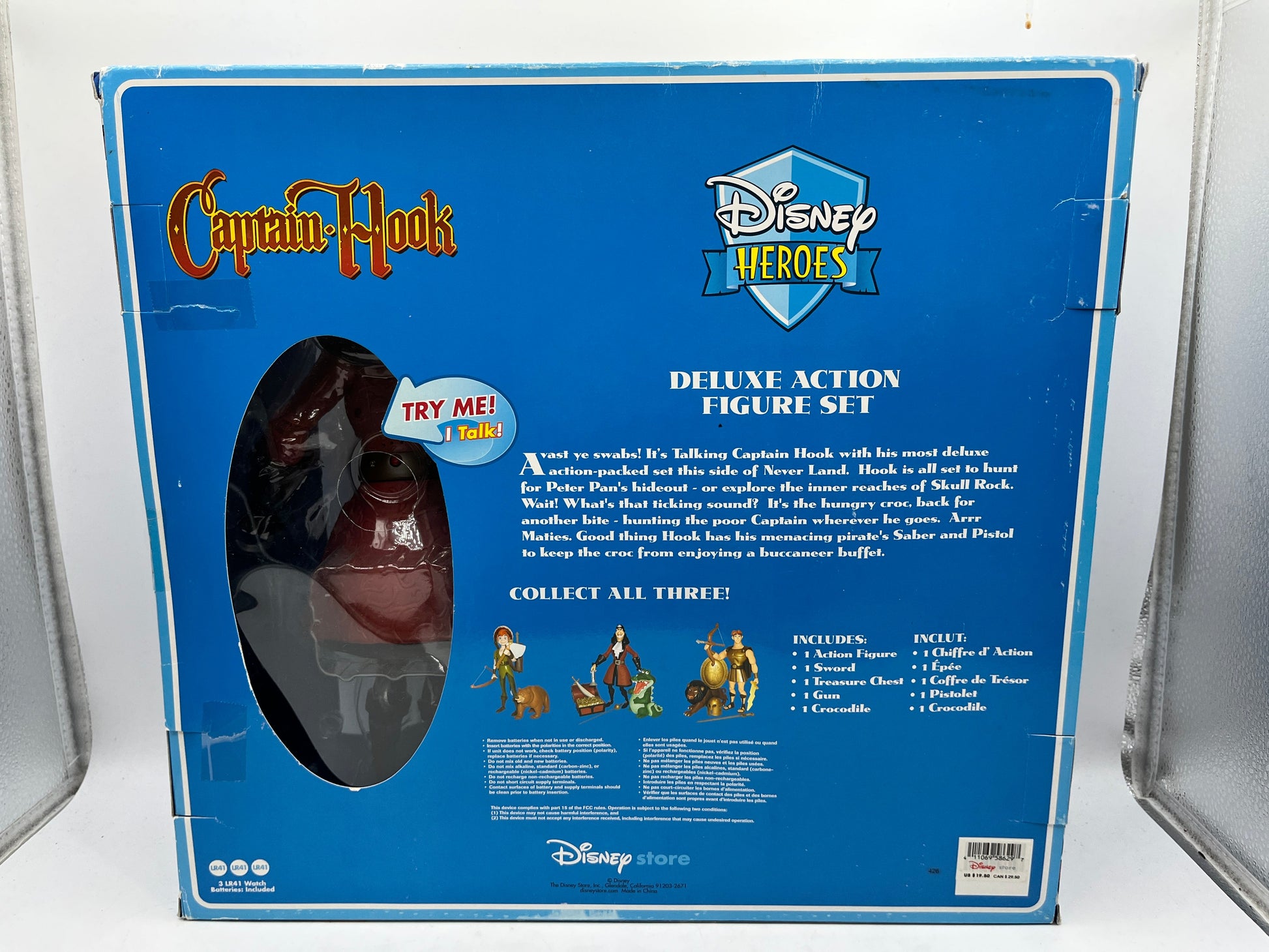Disney Heroes Captain Hook Deluxe Action Figure Set w/Croc - Disney Store - Sealed FRENLY BRICKS - Open 7 Days