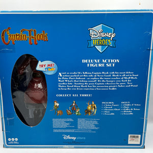 Disney Heroes Captain Hook Deluxe Action Figure Set w/Croc - Disney Store - Sealed FRENLY BRICKS - Open 7 Days