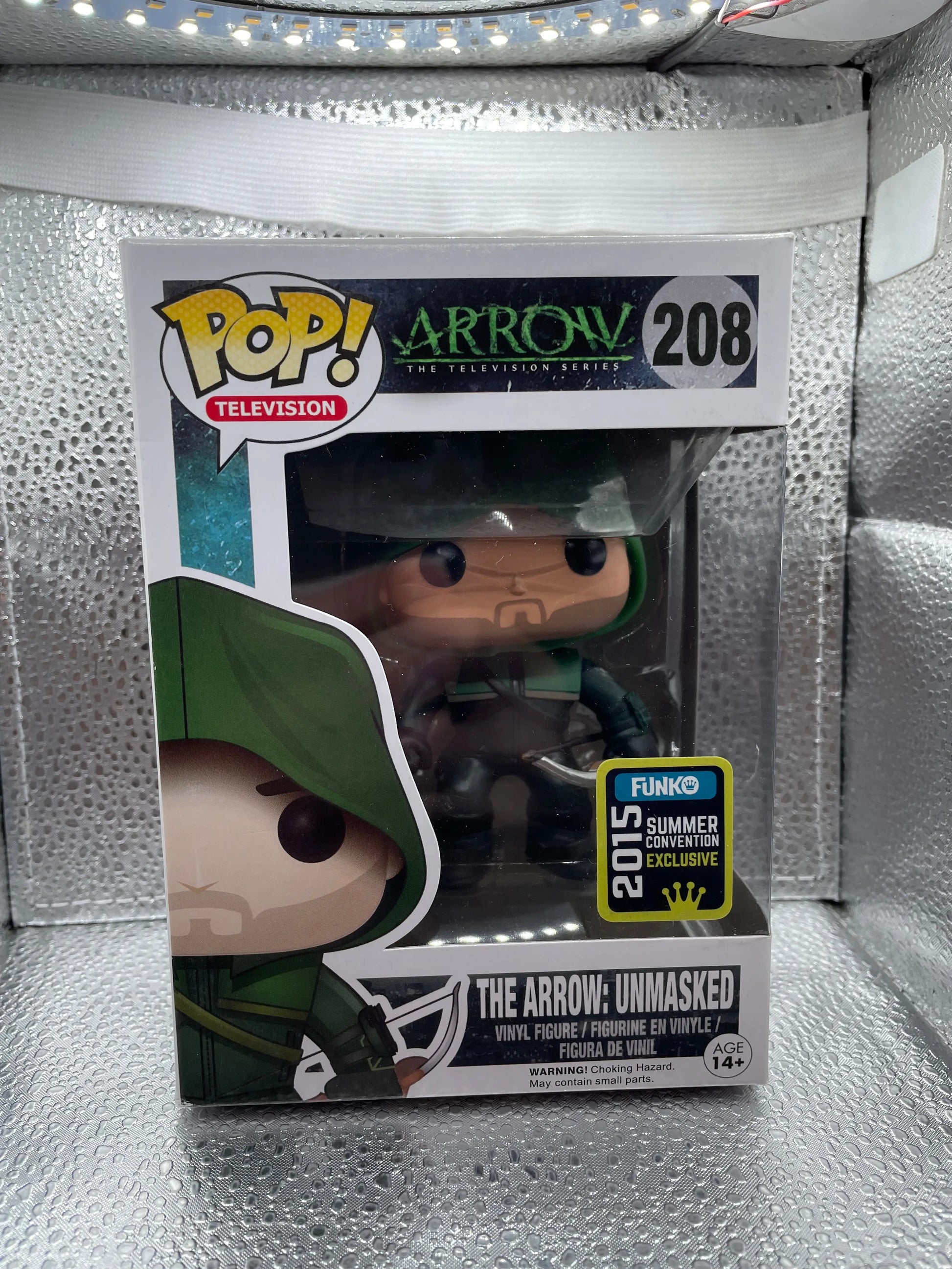 NEW Funko POP (TV series) THE ARROW: Unmasked #208 ~2015 Summer Convention Excl. FRENLY BRICKS - Open 7 Days