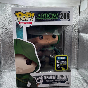 NEW Funko POP (TV series) THE ARROW: Unmasked #208 ~2015 Summer Convention Excl. FRENLY BRICKS - Open 7 Days