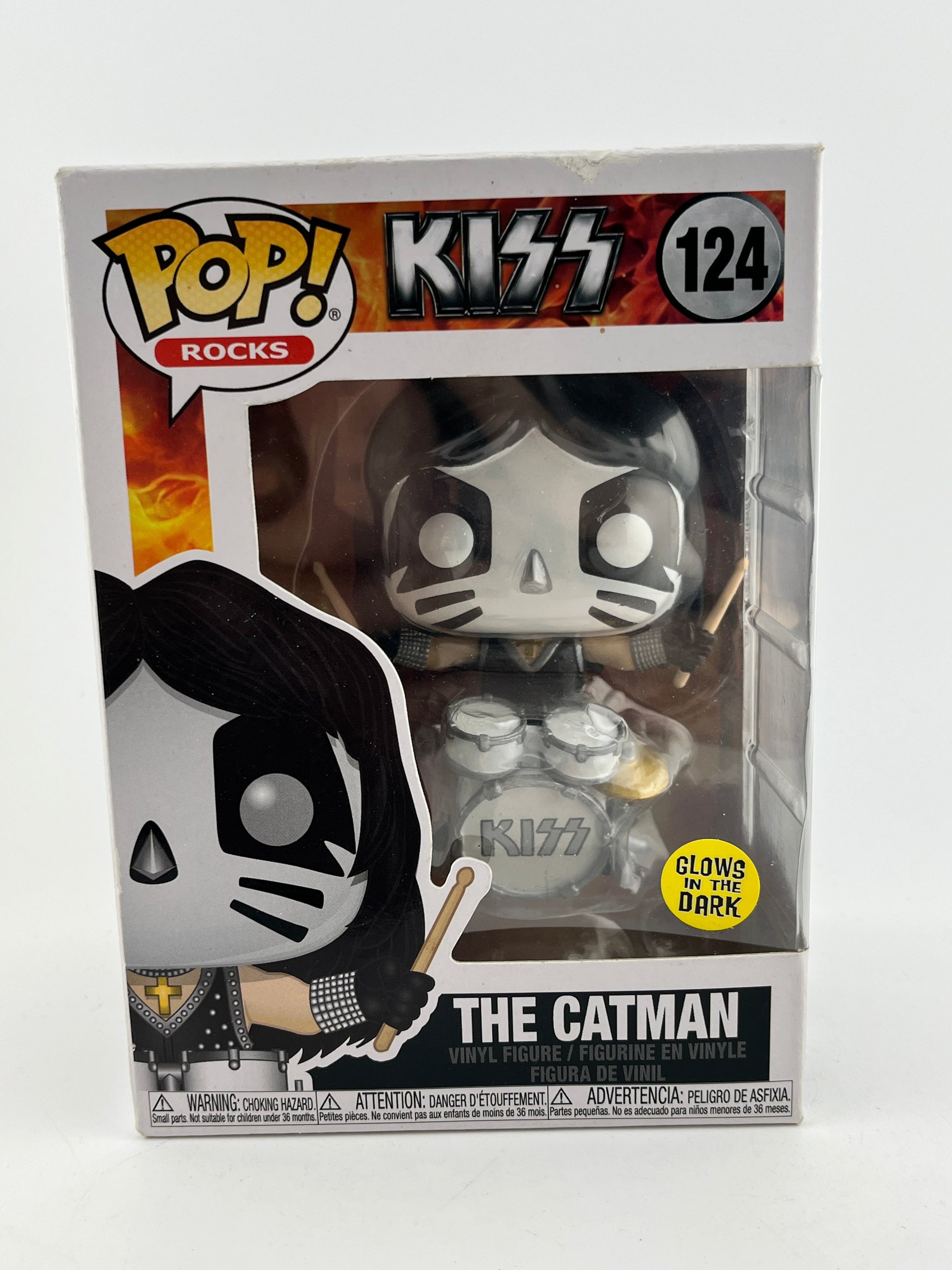 Funko POP! Rocks Kiss - The Catman #124 - Glow In The Dark - Vinyl Collectable FRENLY BRICKS - Open 7 Days
