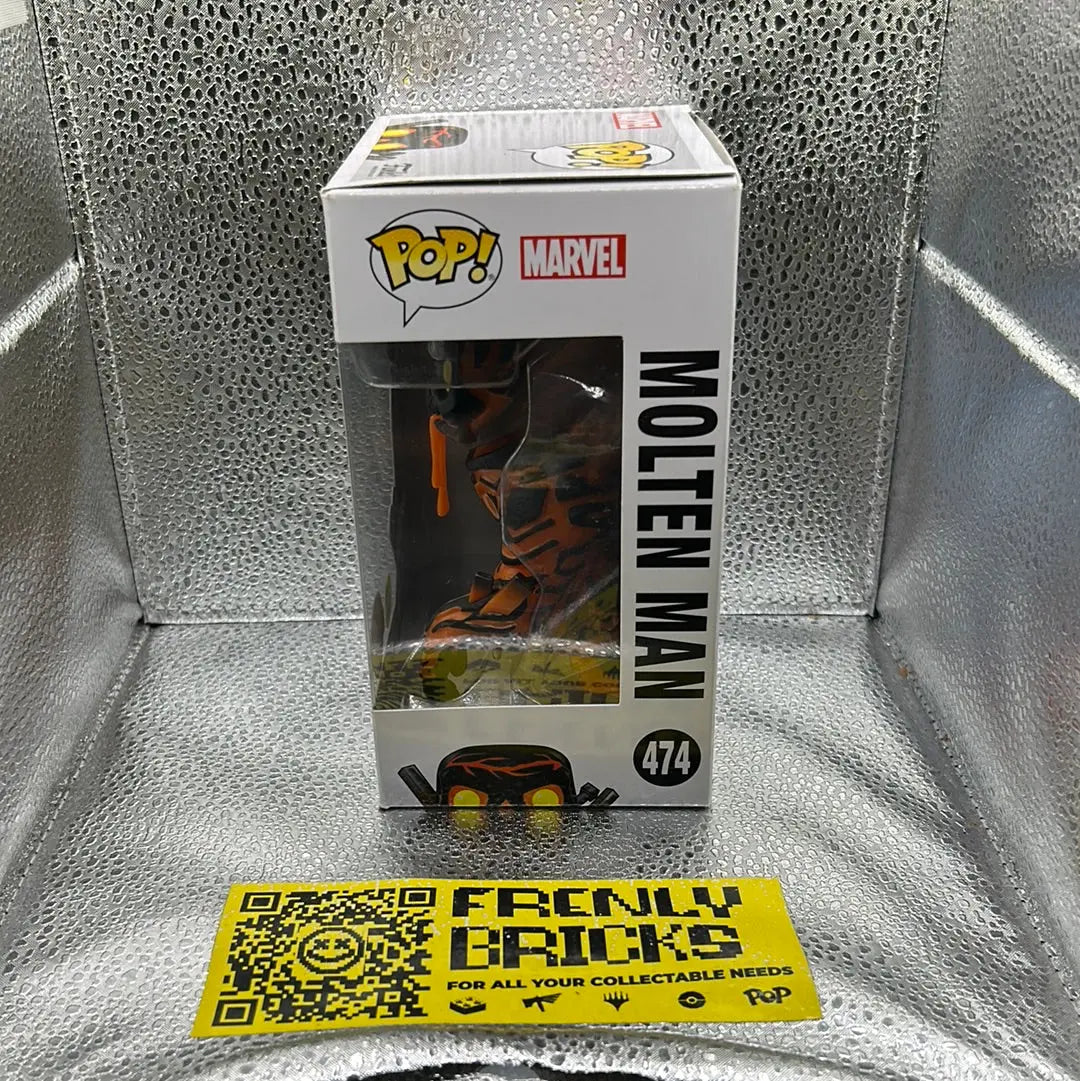 Pop Vinyl Marvel 474 Molten Man FRENLY BRICKS - Open 7 Days