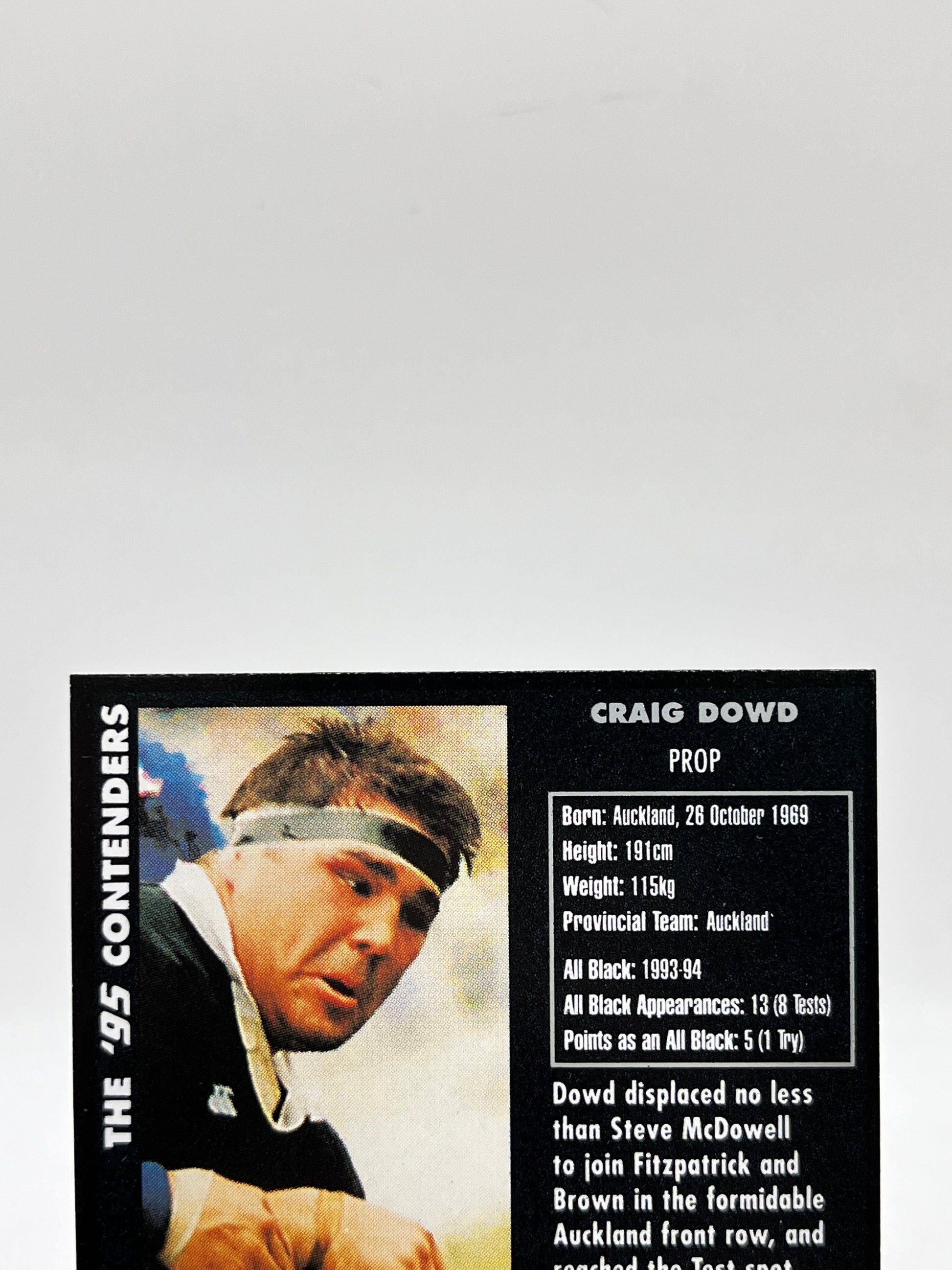 Craig Dowd Auto - 1995 Dynamic Marketing Rugby Union Card NZ All Blacks #10 FRENLY BRICKS - Open 7 Days