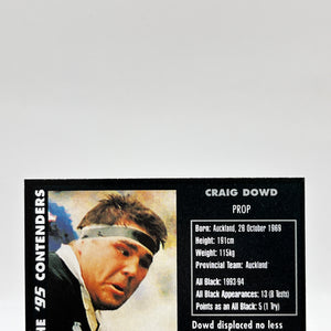 Craig Dowd Auto - 1995 Dynamic Marketing Rugby Union Card NZ All Blacks #10 FRENLY BRICKS - Open 7 Days