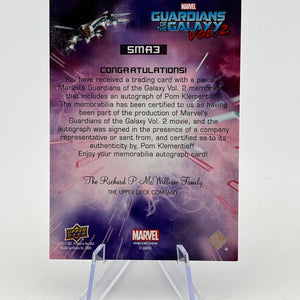Upper Deck - Marvel Guardians of the Galaxy Volume 2 - Pom Klementieff #SMA3 Auto FRENLY BRICKS - Open 7 Days