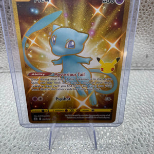 Mew 025/025 Celebrations Gold Foil Full Art Shiny Pokemon TCG Good Condition FRENLY BRICKS - Open 7 Days