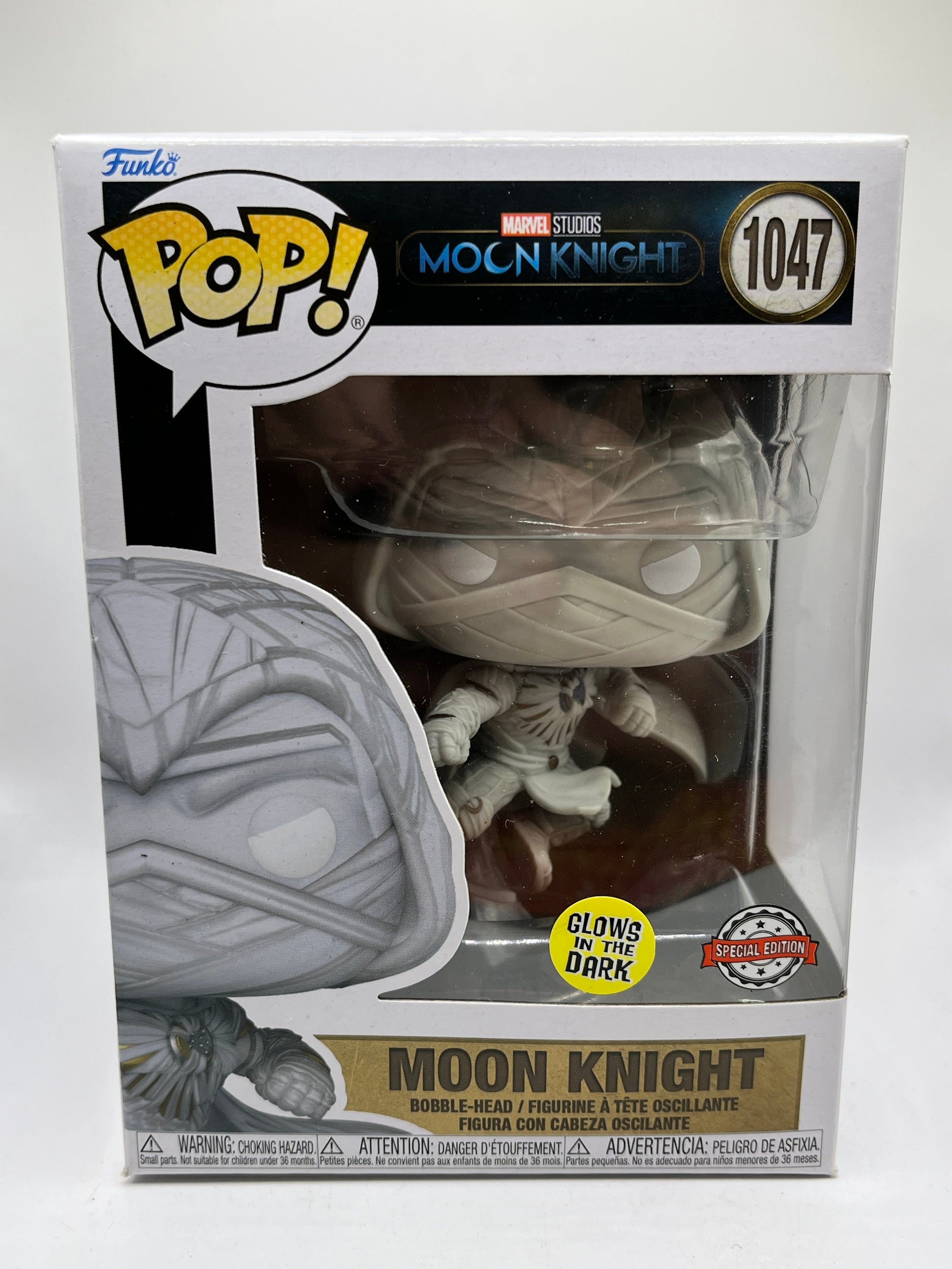 Funko POP! Marvel Moon Knight - Moon Knight #1047 - Glow Special Edition FRENLY BRICKS - Open 7 Days