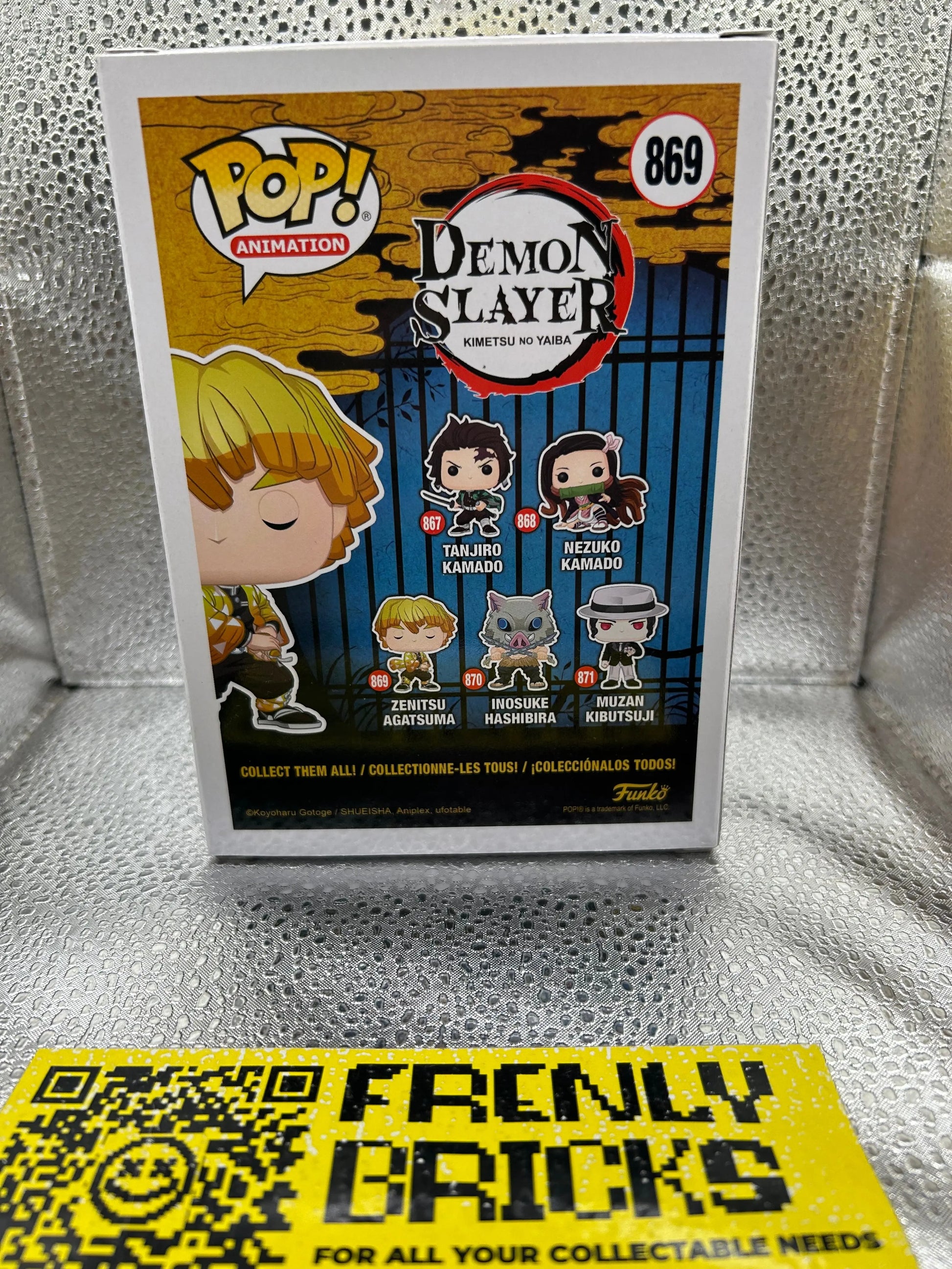 Pop Vinyl Demon Slayer #869 Zenitsu Agatsuma FRENLY BRICKS - Open 7 Days