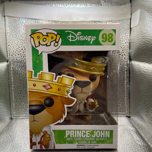 Funko POP 2014 Disney PRINCE JOHN in Red Robe - Robin Hood - Vaulted #98 FRENLY BRICKS - Open 7 Days