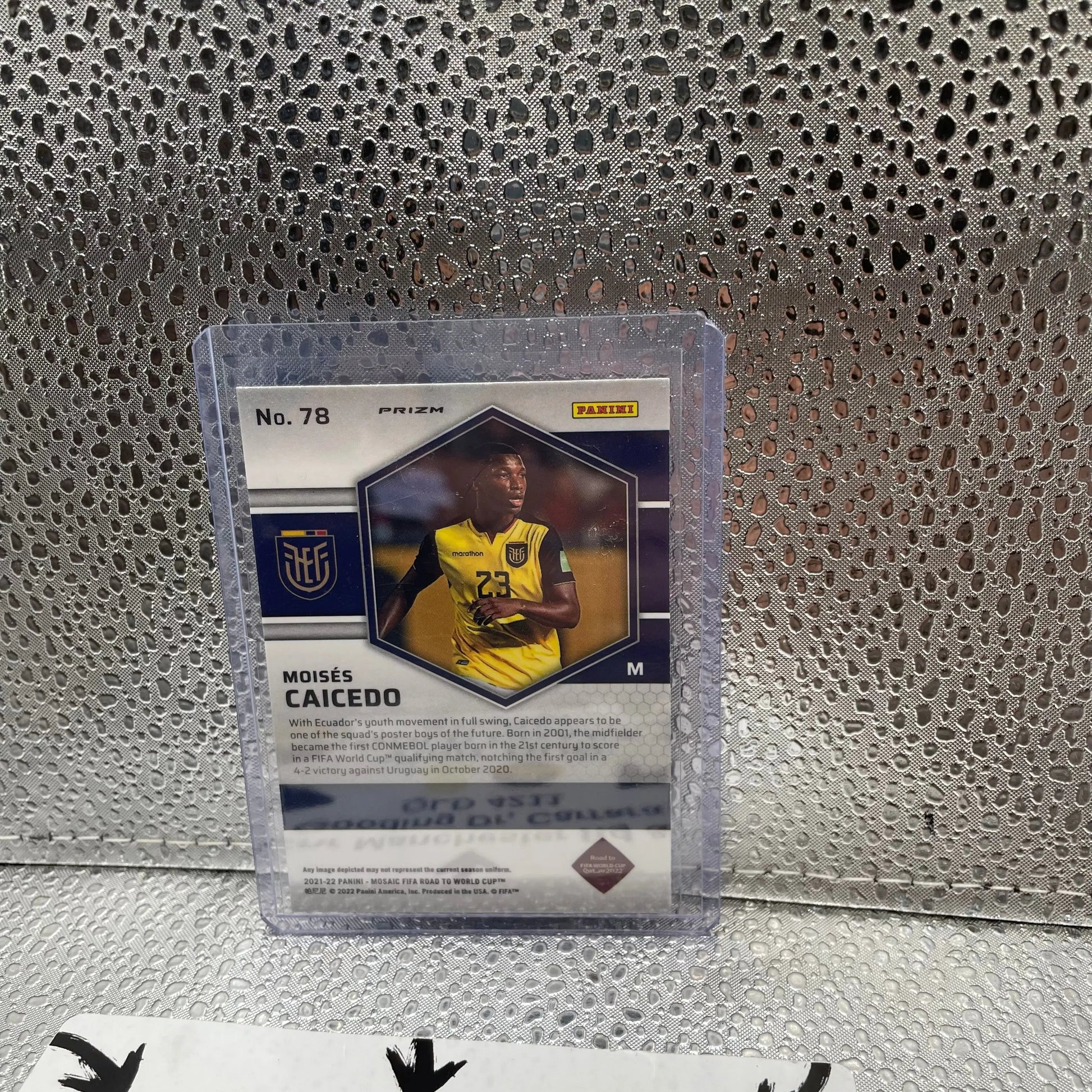 Moises Caicedo Ecuador Panini Prizm Rookie Card Blue No. 78 FRENLY BRICKS - Open 7 Days