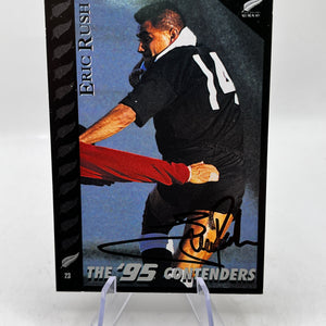 Eric Rush Auto - 1995 Dynamic Marketing Rugby Union Card NZ All Blacks #23 FRENLY BRICKS - Open 7 Days