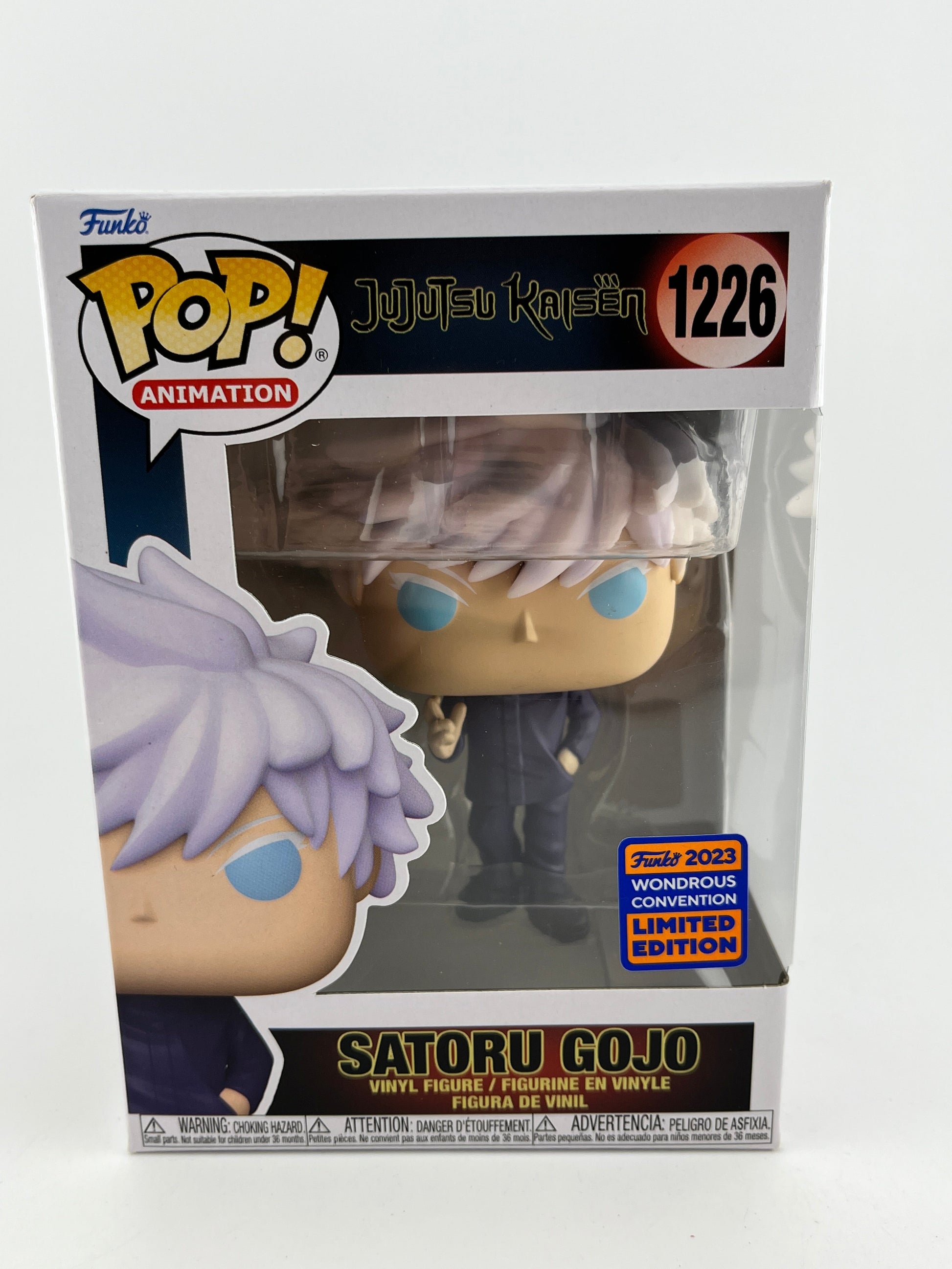 Funko POP! Animation JuJuTsu Kaisen - Satoru GoJo #1226 - Wondrous Convention Limited Edition FRENLY BRICKS - Open 7 Days