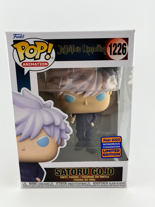 Funko POP! Animation JuJuTsu Kaisen - Satoru GoJo #1226 - Wondrous Convention Limited Edition FRENLY BRICKS - Open 7 Days