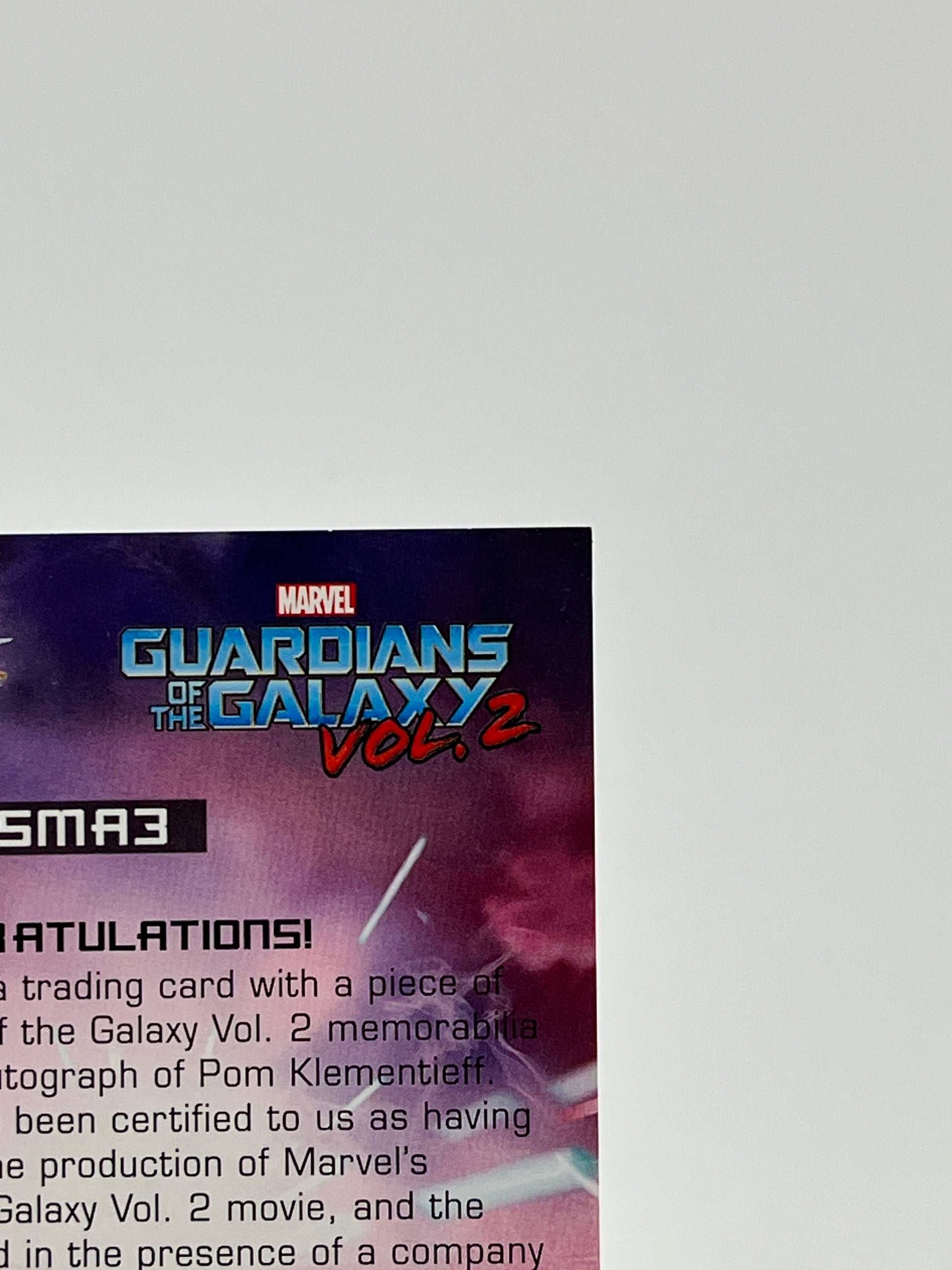 Upper Deck - Marvel Guardians of the Galaxy Volume 2 - Pom Klementieff #SMA3 Auto FRENLY BRICKS - Open 7 Days