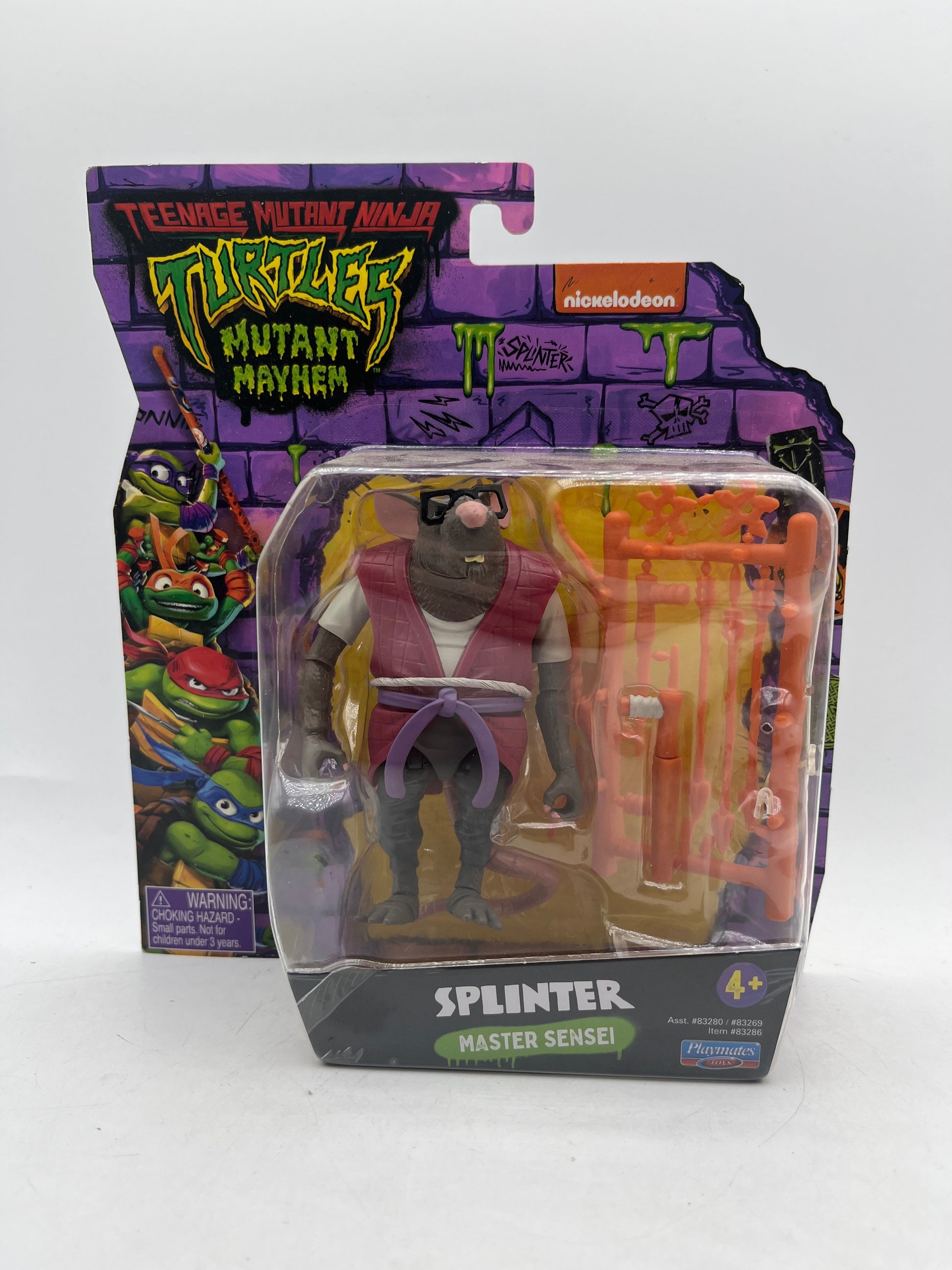 Playmates TMNT SPLINTER Teenage Mutant Ninja Turtles Mutant Mayhem Splinter FRENLY BRICKS - Open 7 Days