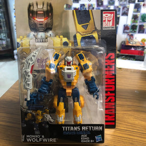 2015 TOMY Transformers Titans Return Deluxe Class Wolfwire & Monxo FRENLY BRICKS - Open 7 Days
