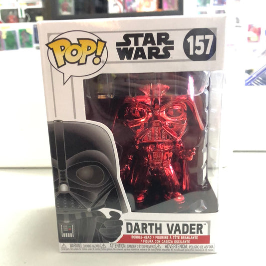 Star Wars Darth Vader Red Chrome Exclusive Pop! Vinyl Figure #157 FRENLY BRICKS - Open 7 Days