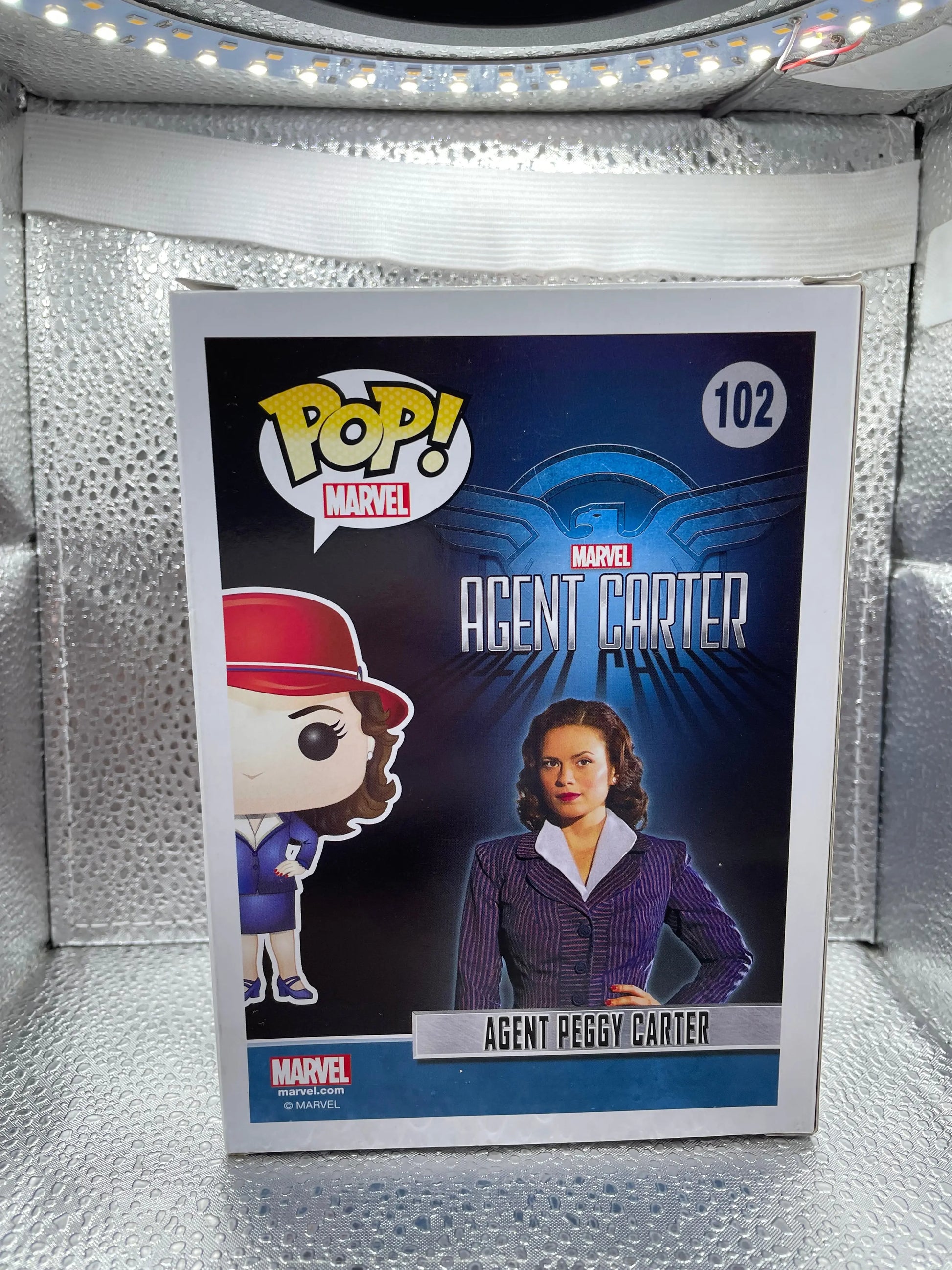 Agent Carter (Gold Orb) 102 ~ Marvel ~ Funko Pop Vinyl RARE FRENLY BRICKS - Open 7 Days