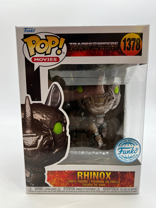 Funko POP! Movies Transformers Rise Of The Beast - Rhinox #1378 - Special Edition FRENLY BRICKS - Open 7 Days