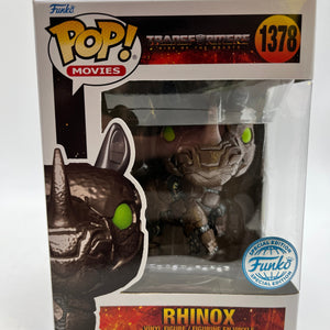 Funko POP! Movies Transformers Rise Of The Beast - Rhinox #1378 - Special Edition FRENLY BRICKS - Open 7 Days