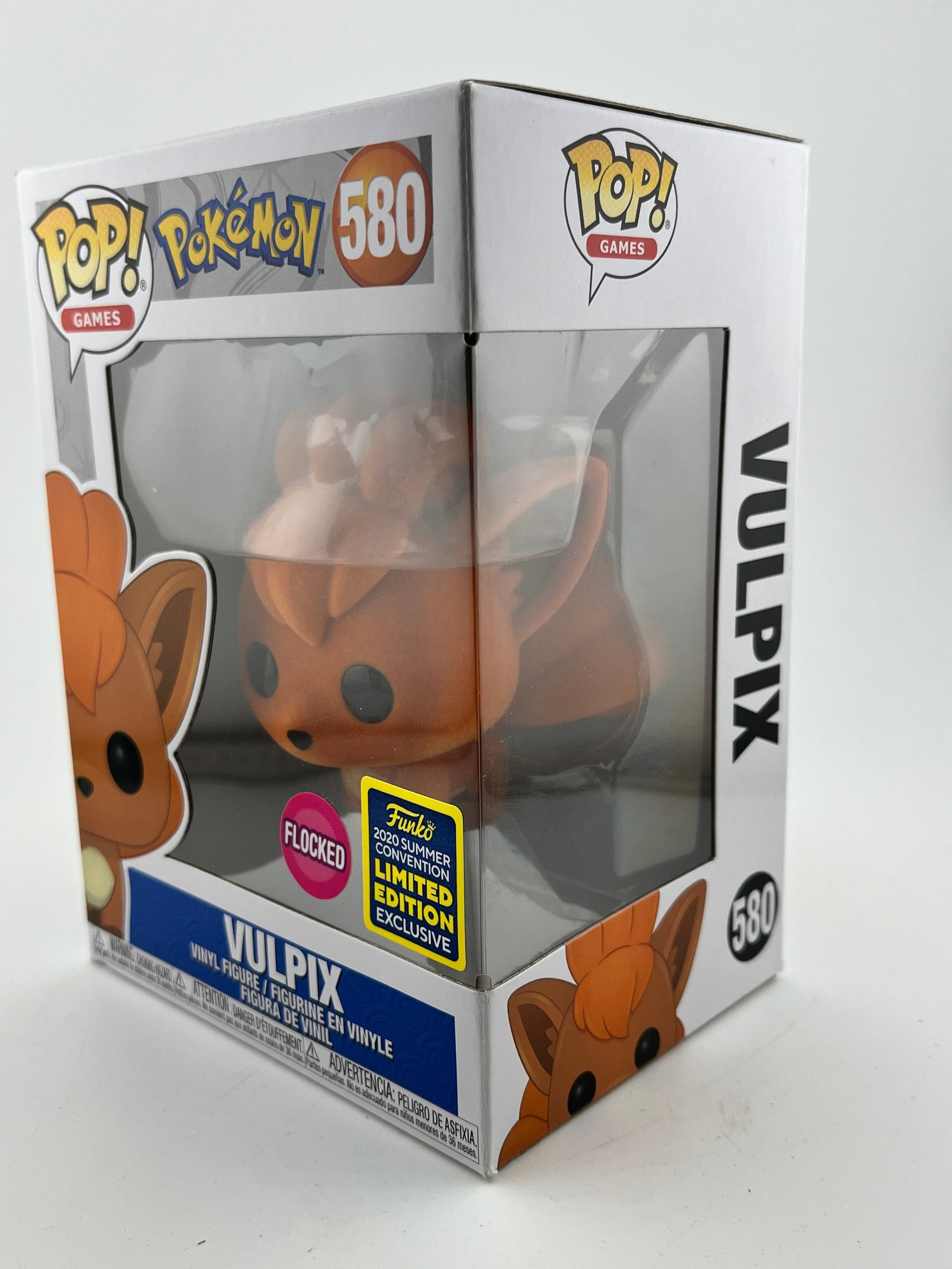 Funko POP! Games Pokémon - Vulpix #580 - Flocked Summer Convention Limited Edition FRENLY BRICKS - Open 7 Days