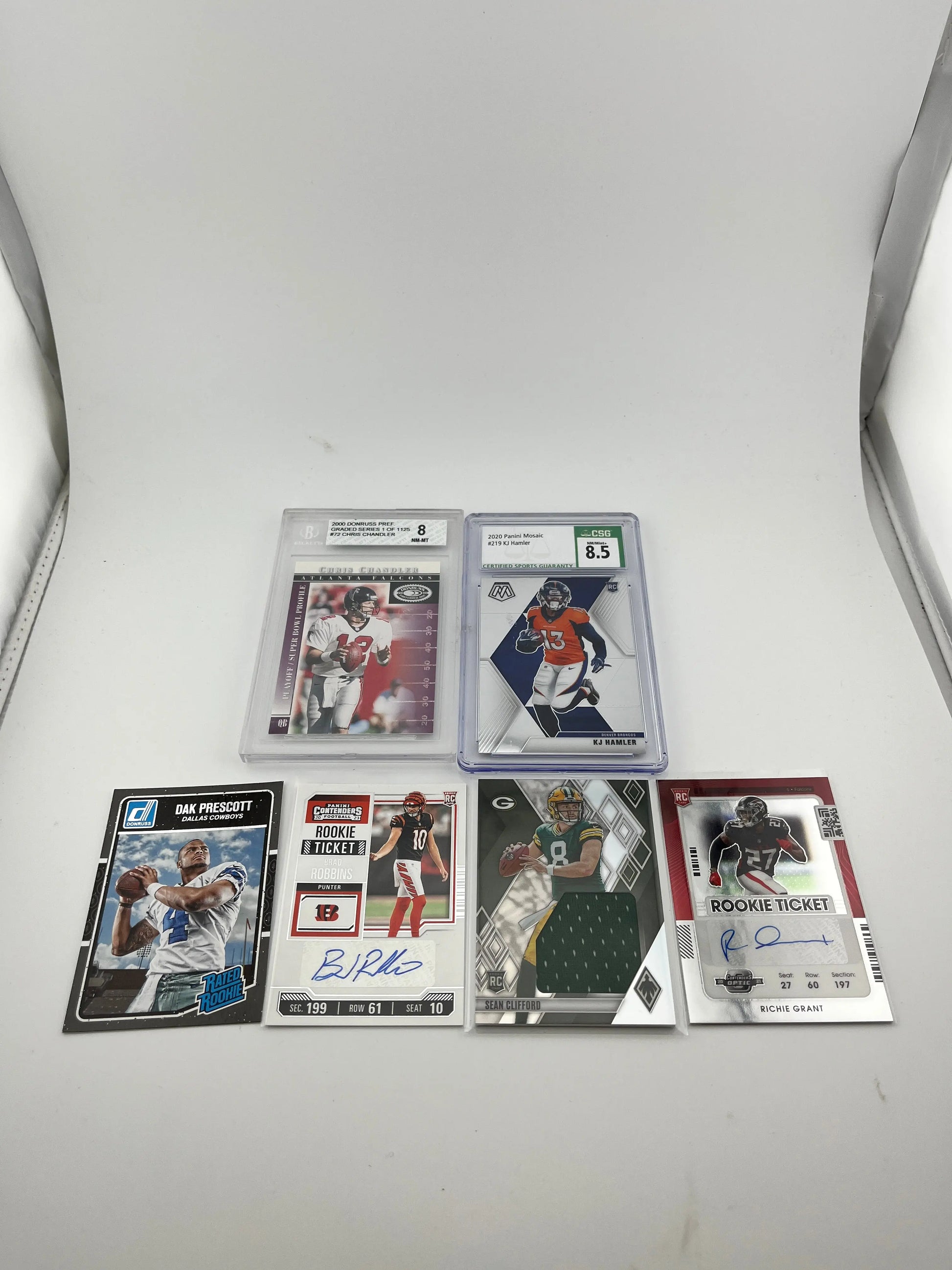 NFL Player Card Lot #7 Autographed/Graded/Numbered FRENLY BRICKS - Open 7 Days