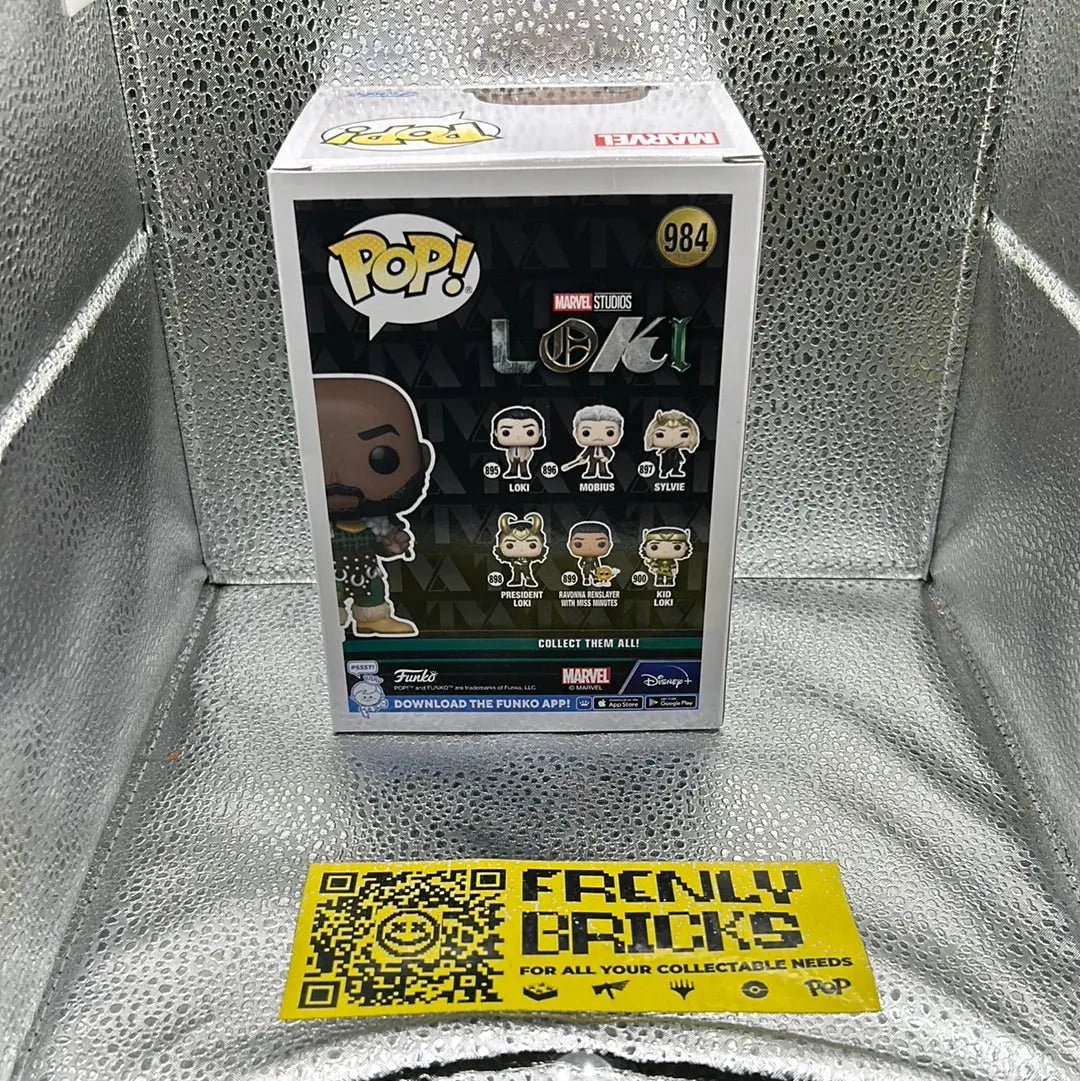 Pop Vinyl 984 Marvel Studios Bostful Loki FRENLY BRICKS - Open 7 Days