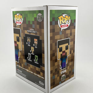 Funko POP! Games Mojang Minecraft - Steve #316 - Vinyl Collectable FRENLY BRICKS - Open 7 Days