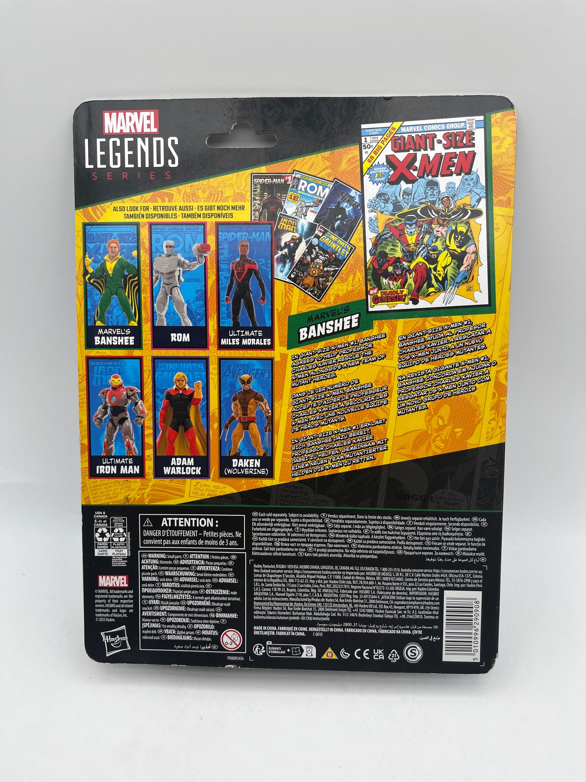 2025 Marvel Mini-Comic Retro Legends X-Men BANSHEE 6" Scale Hasbro Action Figure FRENLY BRICKS - Open 7 Days