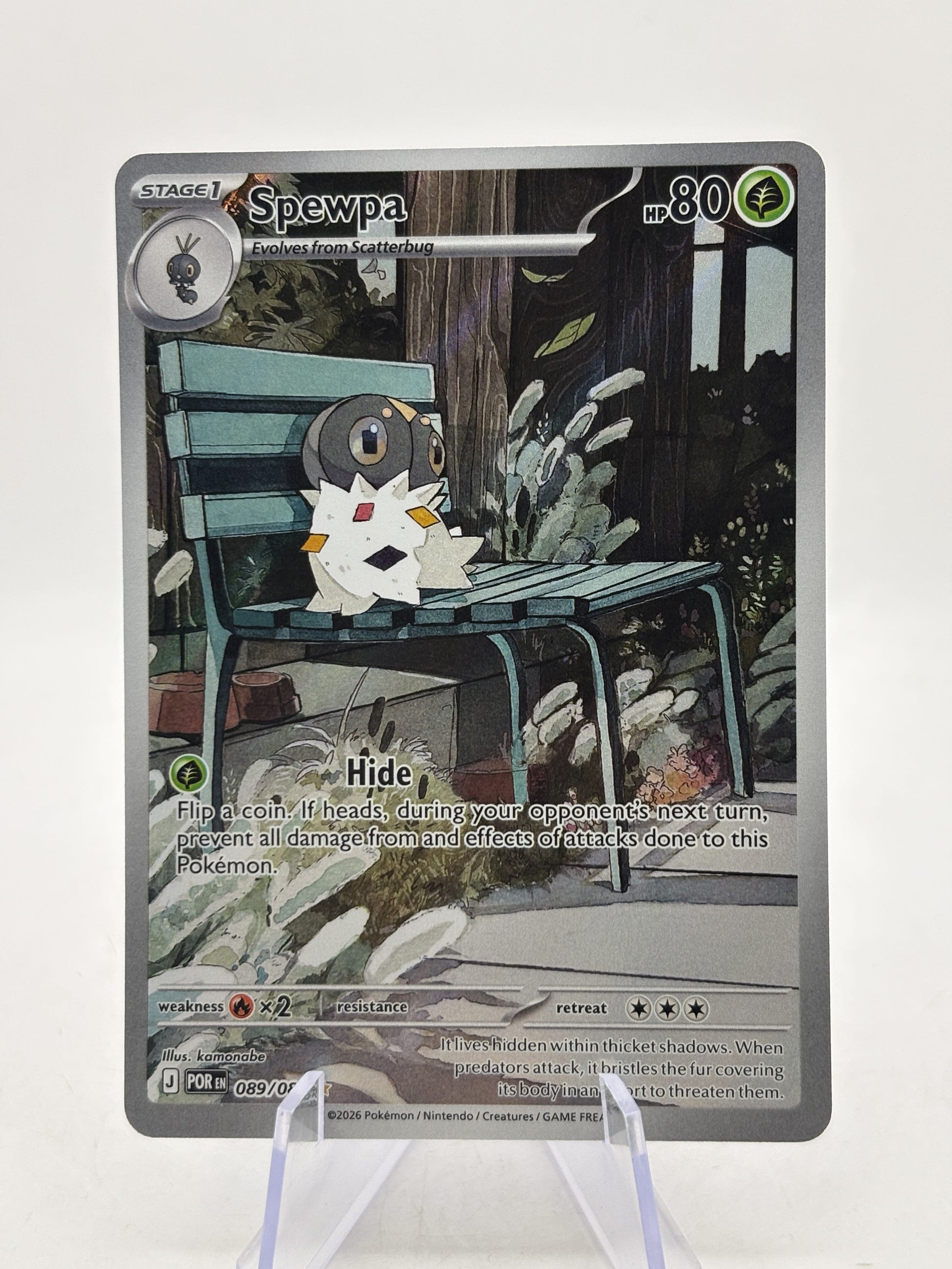 Spewpa 089/088 Illustration Rare Perfect Order Pokémon TCG (NM) — front image 1