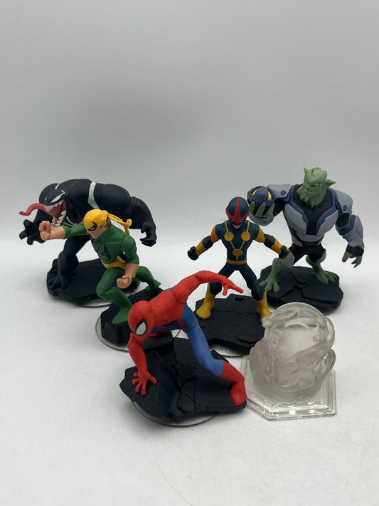 Disney Infinity Marvel Spider-Man and Friends lot of 6 FRENLY BRICKS - Open 7 Days