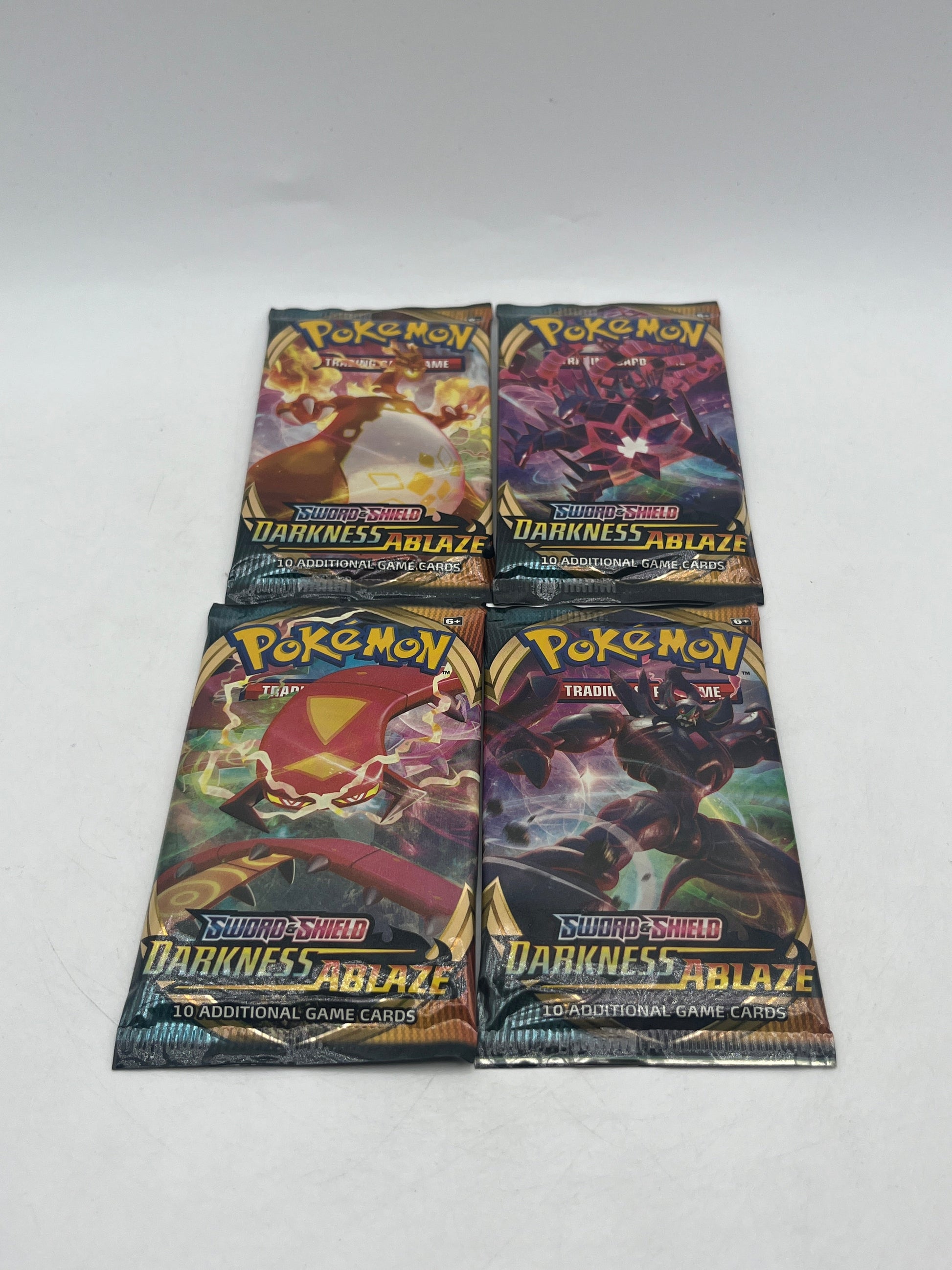 Pokemon TCG Sword & Shield Darkness Ablaze Booster Pack Art Set SEALED x4 FRENLY BRICKS - Open 7 Days