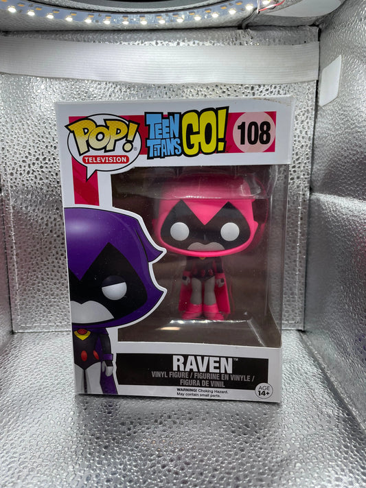 FUNKO POP  TEEN TITANS GO!  Raven  VINYL FIGURE #108  ONLY AT TOYS R US FRENLY BRICKS - Open 7 Days