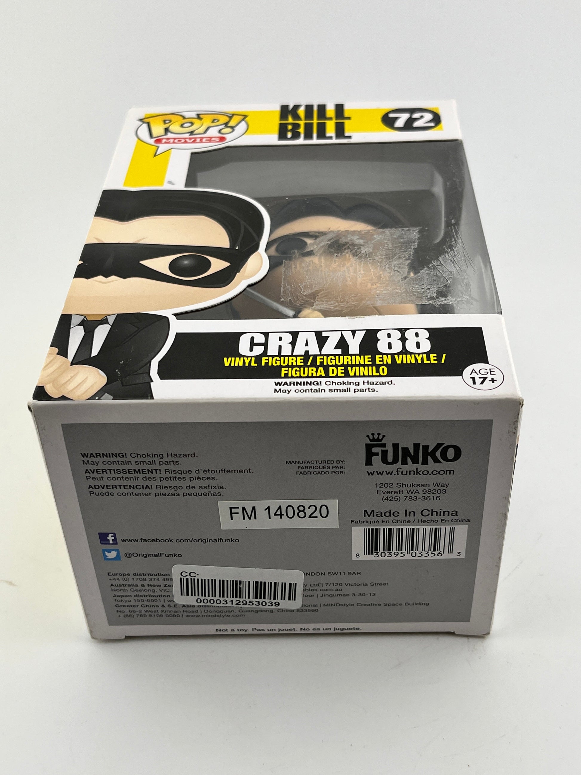 Funko POP! Movies Kill Bill - Crazy 88 #72 - Vinyl Collectable FRENLY BRICKS - Open 7 Days