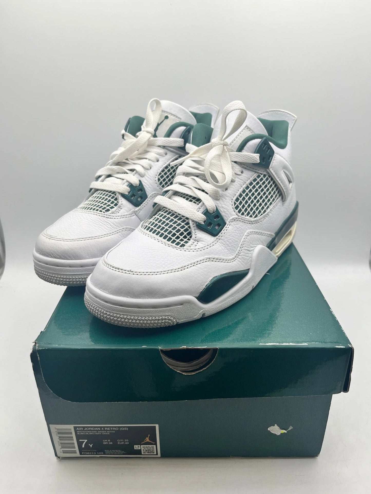 Air Jordan 4 Retro Oxidized Green White Sneaker Size 7Y/UK6 - FQ8213-103 - New Condition FRENLY BRICKS - Open 7 Days