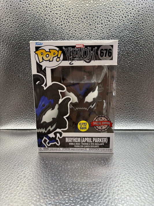 FUNKO Pop Vinyl Mayhem (April Parker) 676 Glow FRENLY BRICKS - Open 7 Days