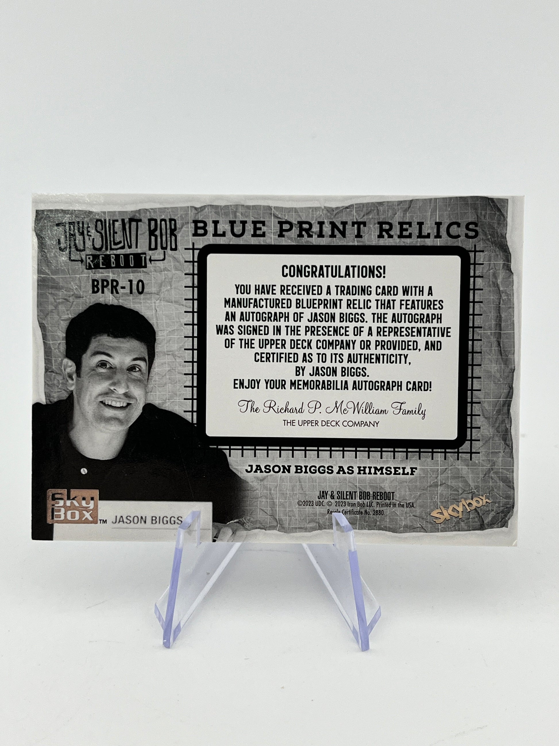2023 Skybox Jay & Silent Bob Reboot 45/99 - Jason Biggs as Himself Auto FRENLY BRICKS - Open 7 Days