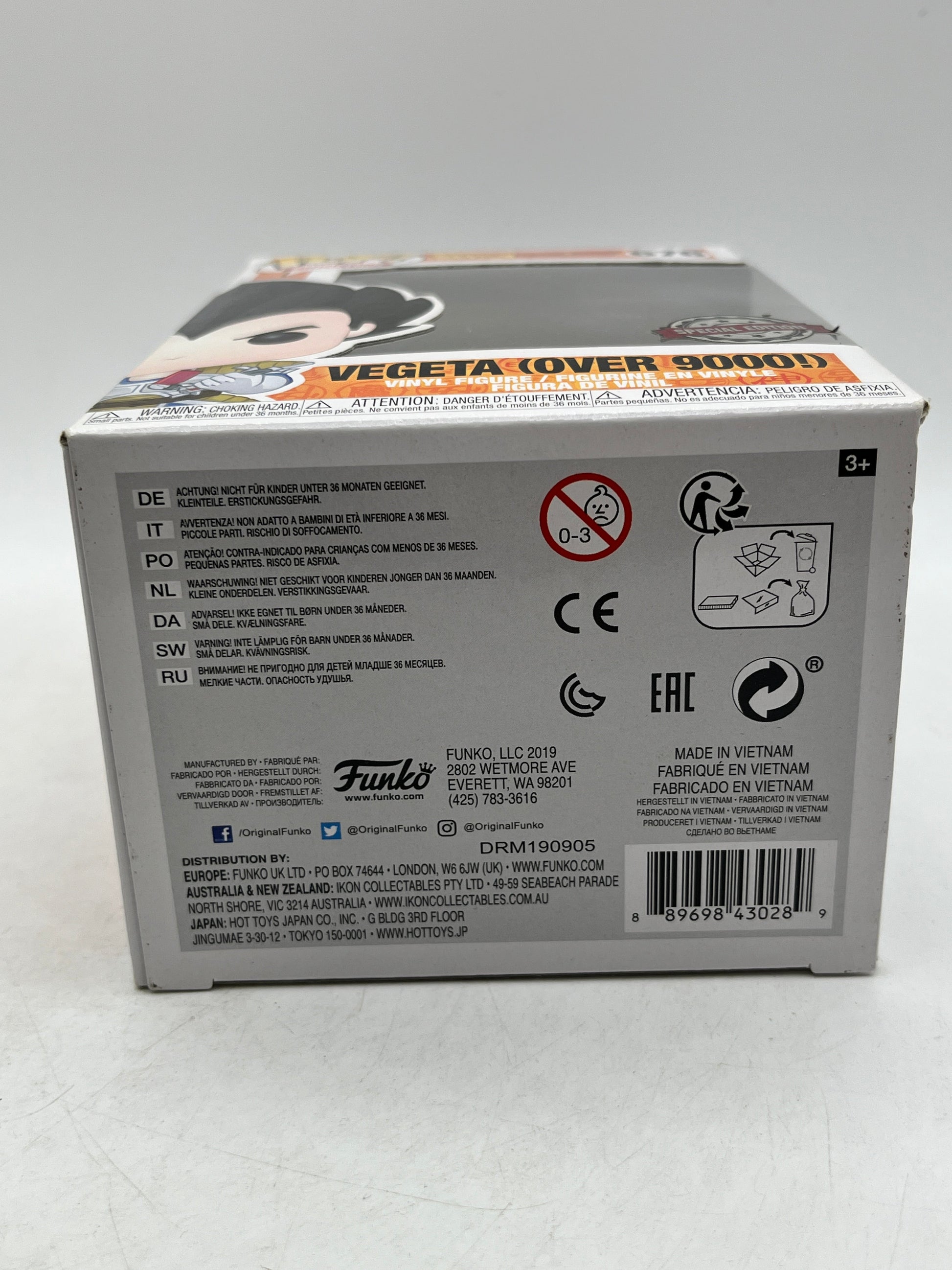 Funko POP! Animation Dragon Ball Z -  Vegeta (Over 9000!) #676 - Special Edition FRENLY BRICKS - Open 7 Days