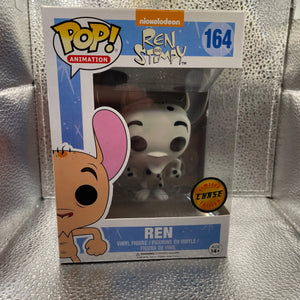 Funko Pop! Ren and Stimpy Animation Ren #164 Limited Chase White Chase FRENLY BRICKS - Open 7 Days