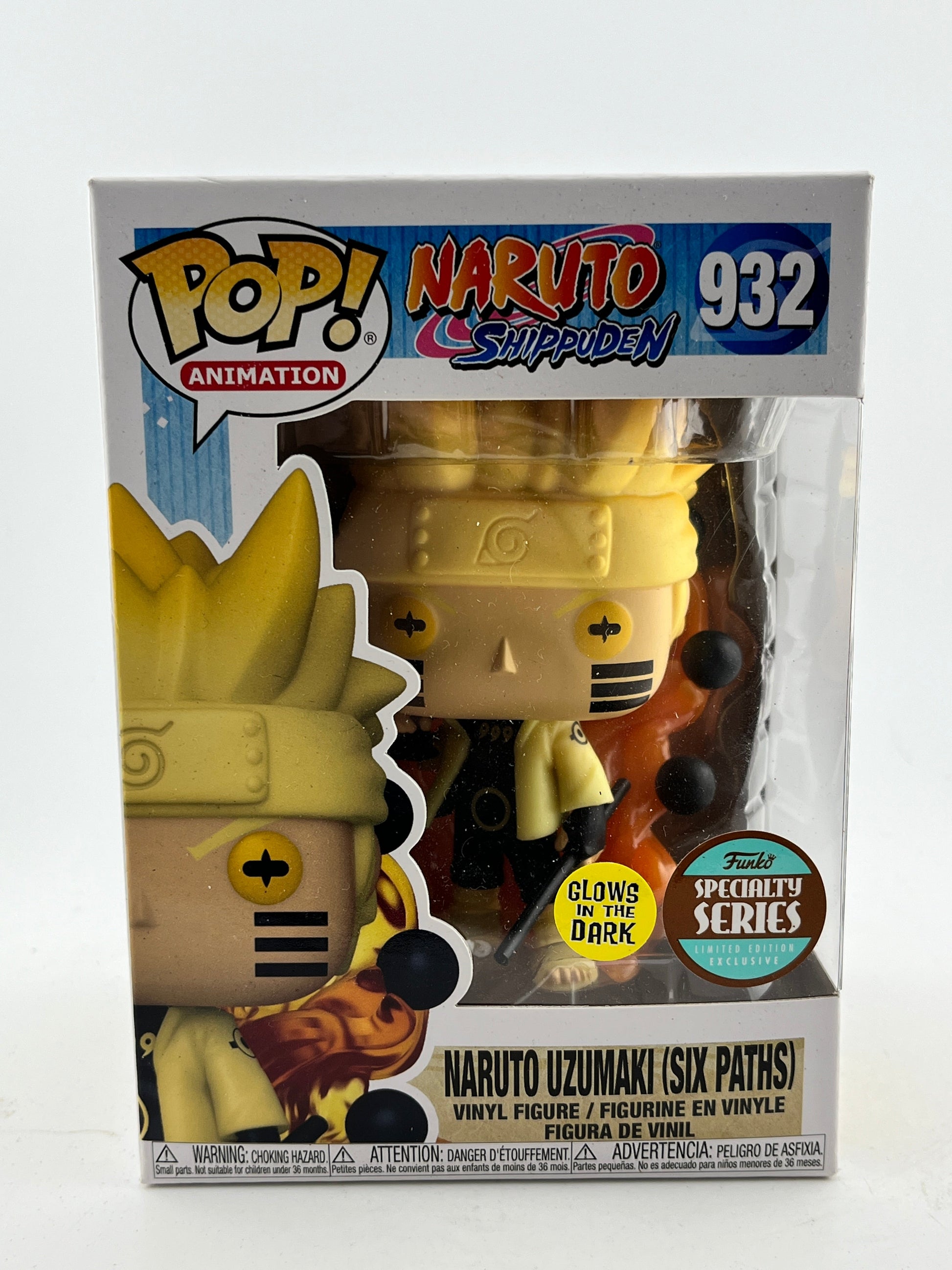 Funko POP! Animation Naruto Shippuden - Naruto Uzumaki (Six Paths) #932 - Glow Specialty Series FRENLY BRICKS - Open 7 Days
