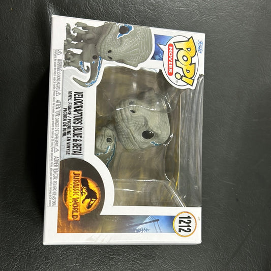 Funko POP! Movies Jurassic World Dominion Velociraptors Blue & Beta #1212 FRENLY BRICKS - Open 7 Days