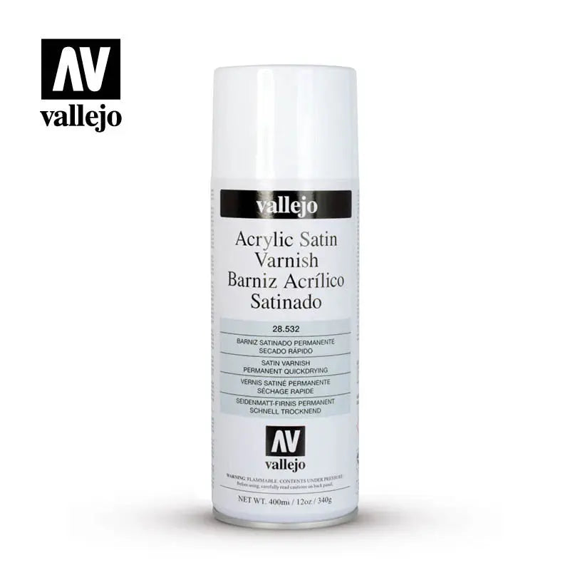 Vallejo Aerosol - Satin Varnish 400ml FRENLY BRICKS - Open 7 Days