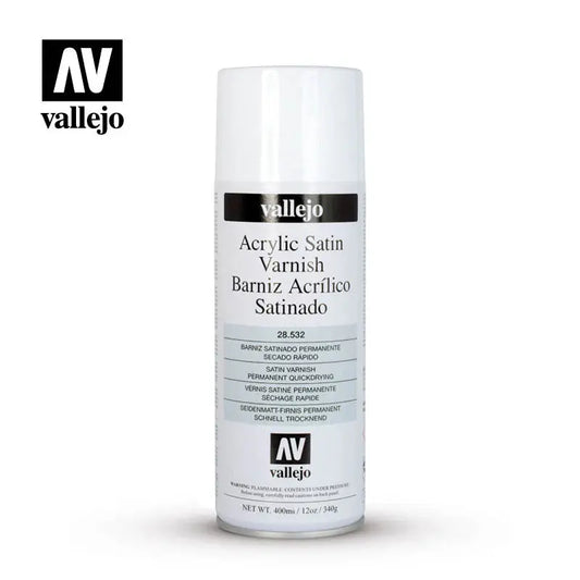 Vallejo Aerosol - Satin Varnish 400ml FRENLY BRICKS - Open 7 Days